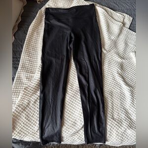 Black High-Waisted Faux Leather Leggings